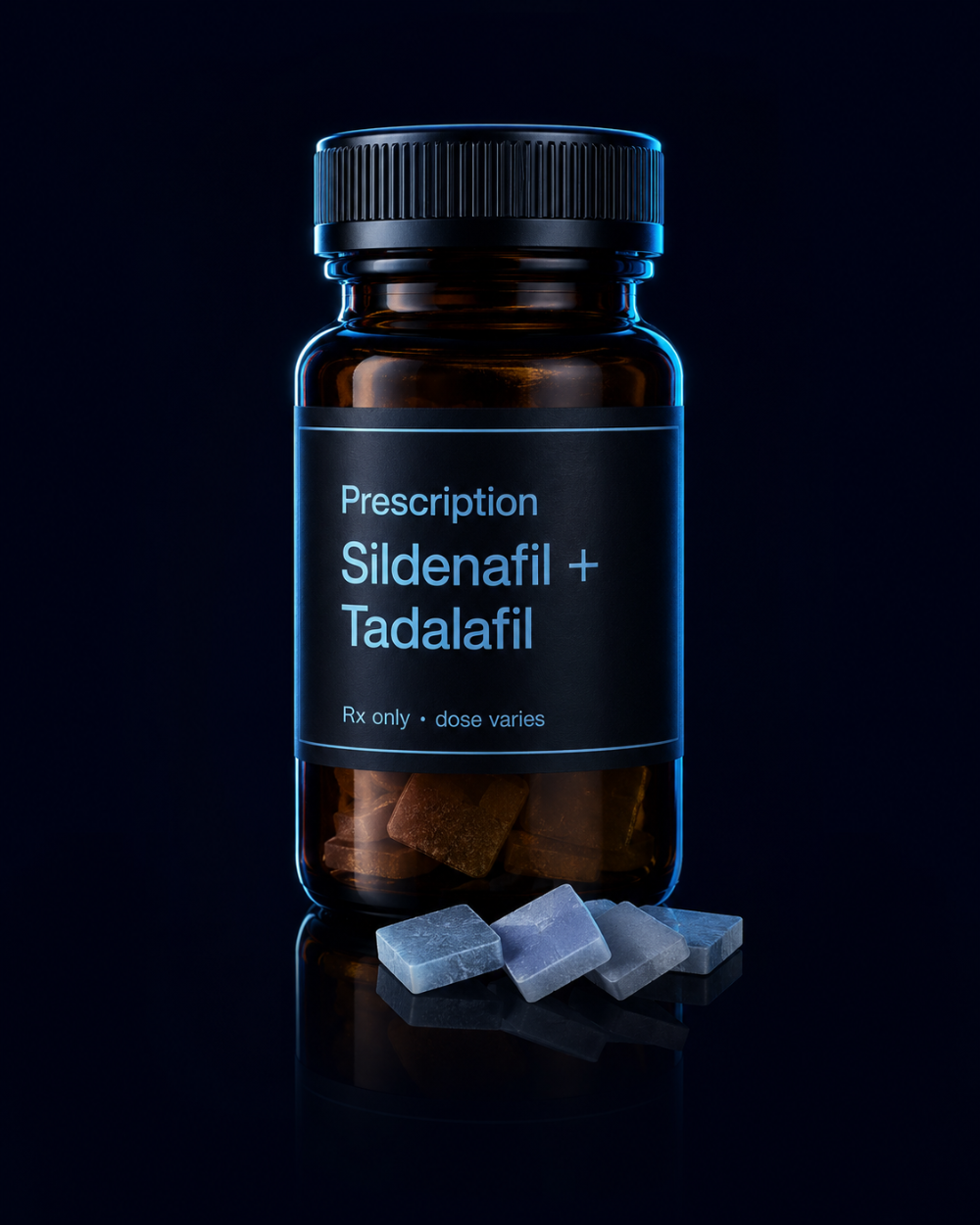 ED, Sildenafil + Tadalafil, prescription product
