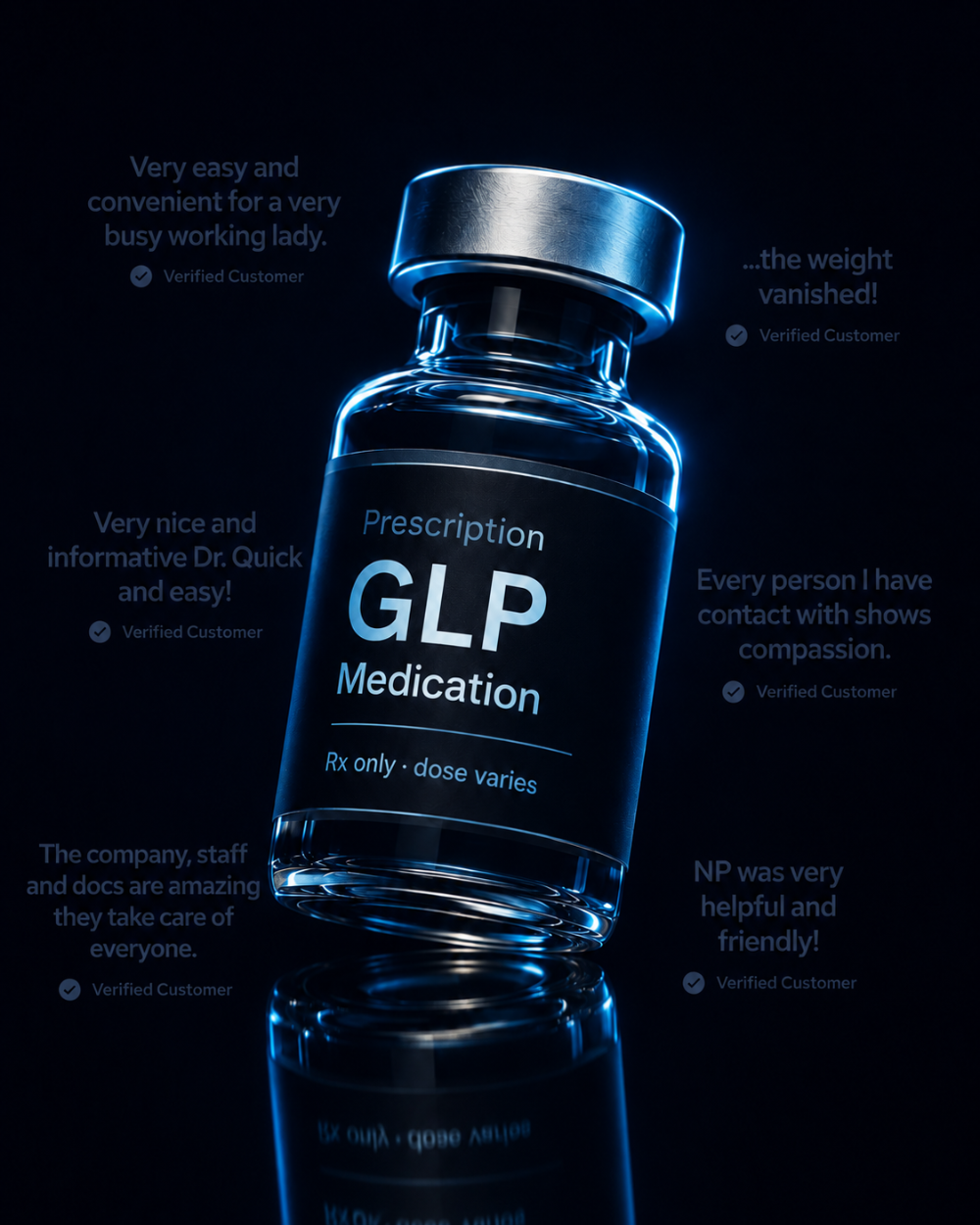Prescription GLP medication, clinician-prescribed, Rx only